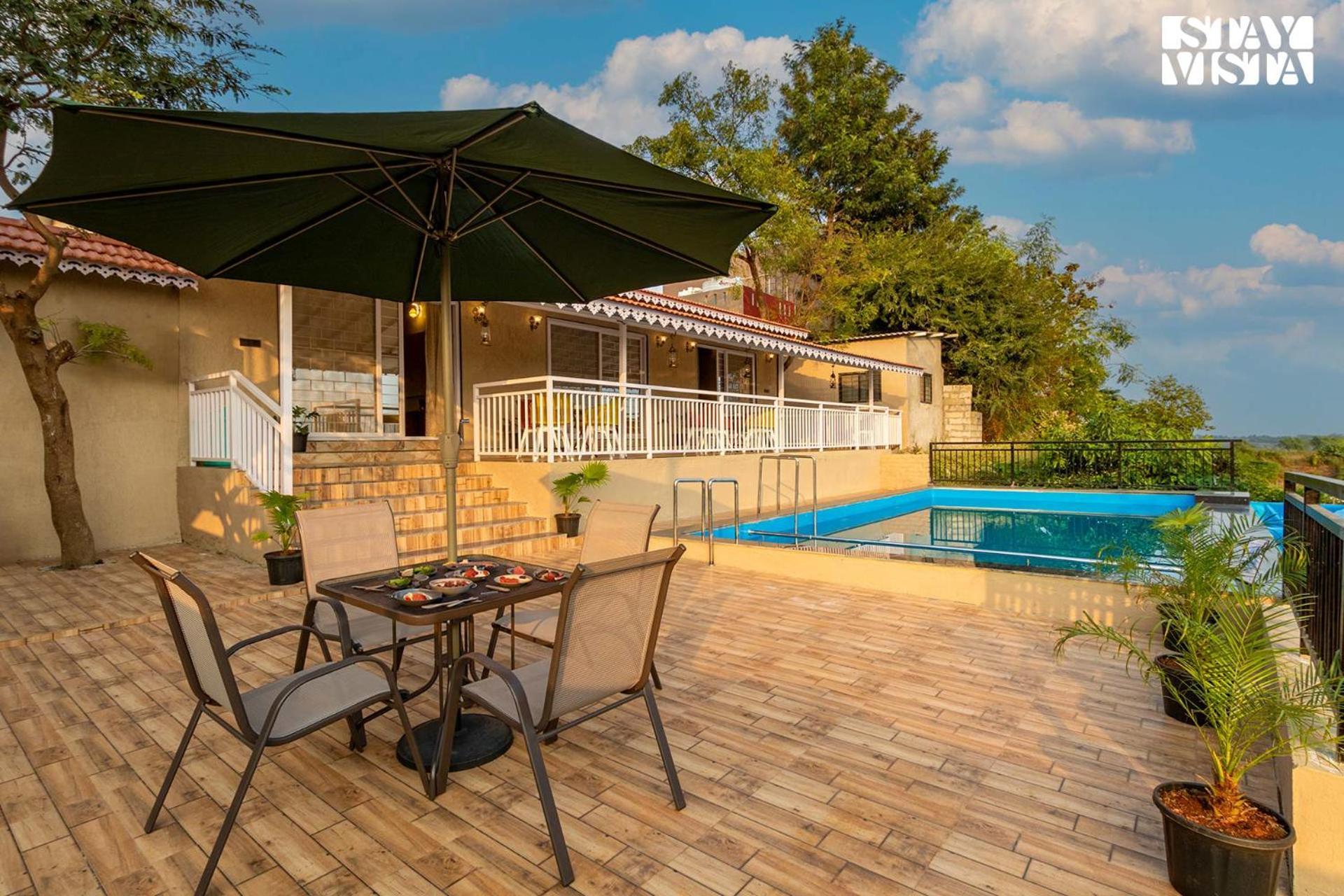 Stayvista'S Harvest Haven - Pool-View Villa With Deck & Machan Near Sula Насик Экстерьер фото